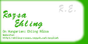 rozsa ehling business card