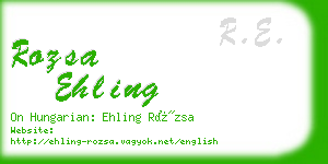 rozsa ehling business card